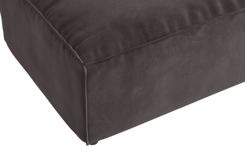Cubo 1-sits  Rektangulär Fotpallsmodul i Sammet 120 cm bred - Mörkgrå - Möbler - Stolar & fåtöljer - Pall & puff - Fotpall