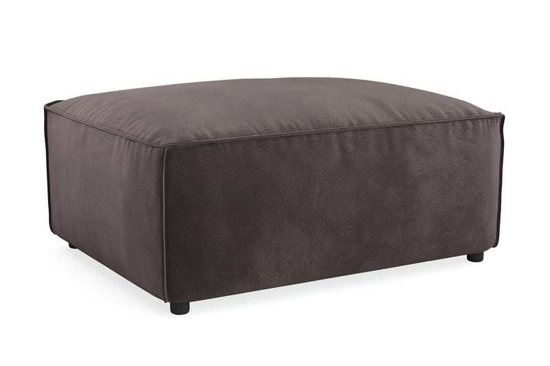 Cubo 1-sits  Rektangulär Fotpallsmodul i Sammet 80 cm bred - Mörkgrå - Möbler - Stolar & fåtöljer - Pall & puff - Fotpall