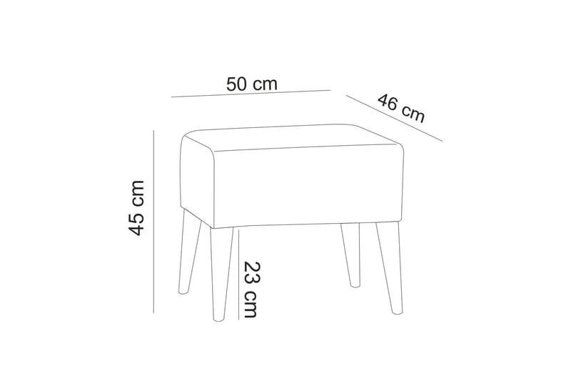 Cynthiaa Fotpall - Grön - Möbler - Stolar & fåtöljer - Pall & puff - Fotpall