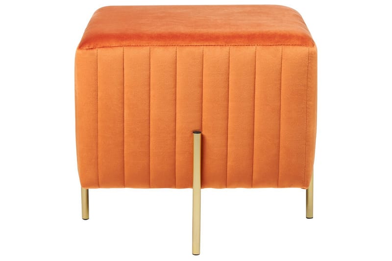 Fotpall Dayton Orange/guld - Orange/guld - Möbler - Stolar & fåtöljer - Pall & puff - Fotpall