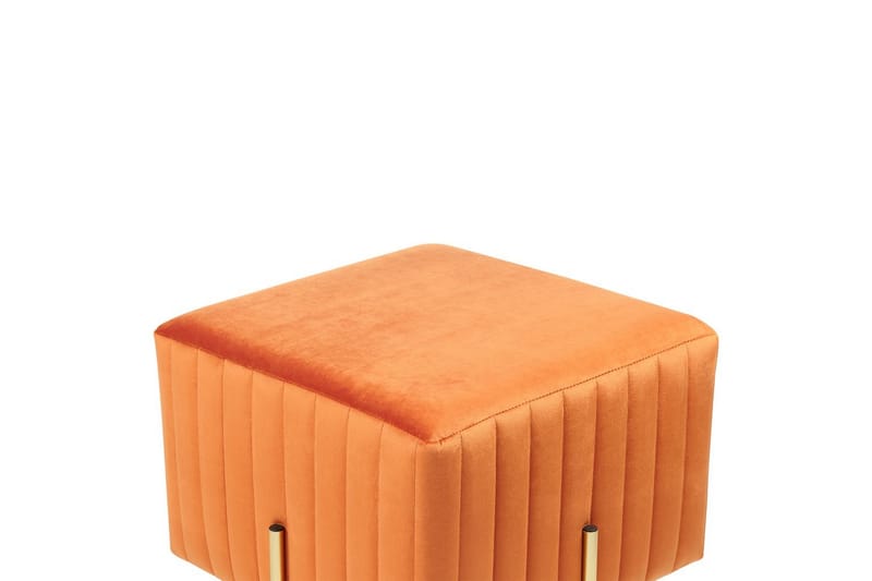 Fotpall Dayton Orange/guld - Orange/guld - Möbler - Stolar & fåtöljer - Pall & puff - Fotpall