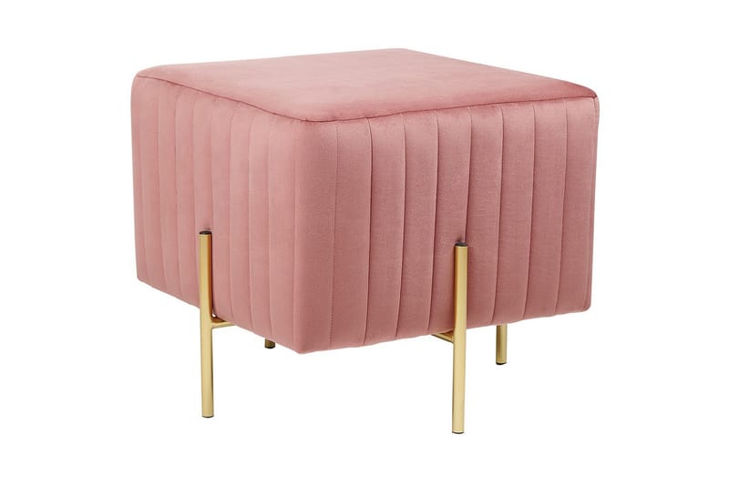 Fotpall Dayton Rosa/guld - Rosa/guld - Möbler - Stolar & fåtöljer - Pall & puff - Fotpall