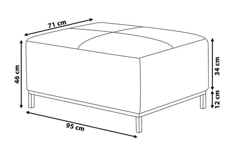 Dugard Fotpall - Beige/Läder - Möbler - Stolar & fåtöljer - Pall & puff - Fotpall