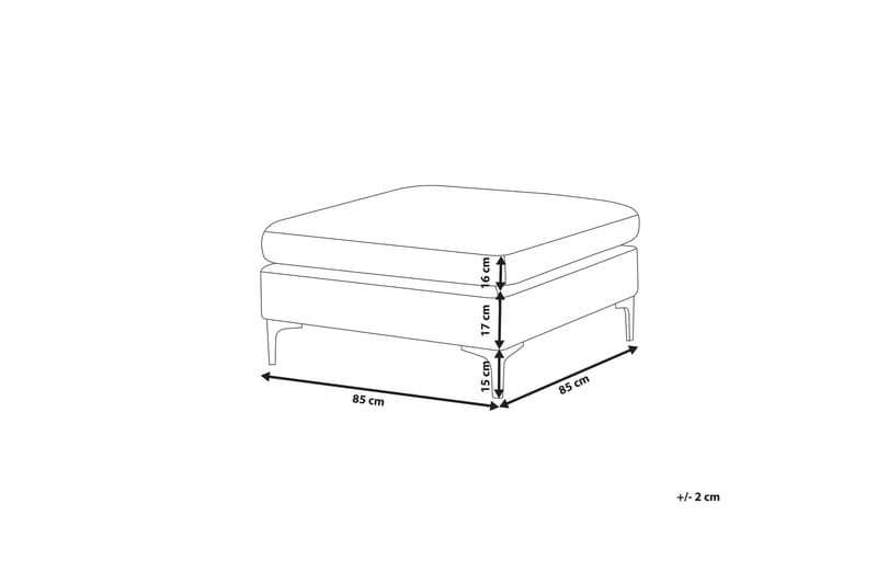 Evja Fotpall - Sammet/Grå - Möbler - Stolar & fåtöljer - Pall & puff - Fotpall