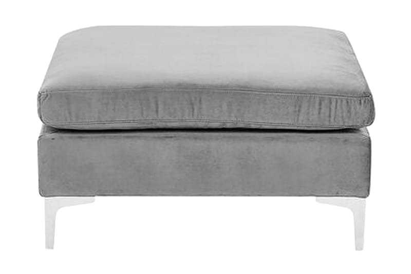 Evja Fotpall - Sammet/Grå - Möbler - Stolar & fåtöljer - Pall & puff - Fotpall