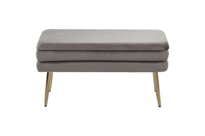 Förvaringsbänk Durham Grå - Grå - Möbler - Stolar & fåtöljer - Pall & puff - Fotpall - Bäddbar fotpall