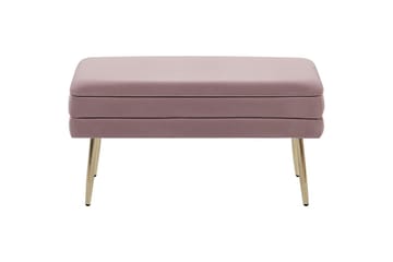 Förvaringsbänk Durham Rosa - Rosa - Möbler - Stolar & fåtöljer - Pall & puff - Fotpall - Bäddbar fotpall