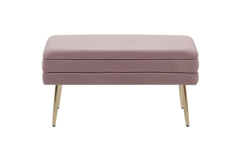 Förvaringsbänk Durham Rosa - Rosa - Möbler - Stolar & fåtöljer - Pall & puff - Fotpall - Bäddbar fotpall