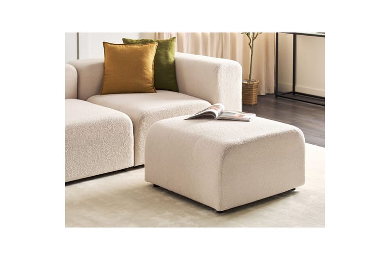 Fotpall Falsterbo Ljusbeige, Bouclé - Ljusbeige, Bouclé - Möbler - Stolar & fåtöljer - Pall & puff - Fotpall