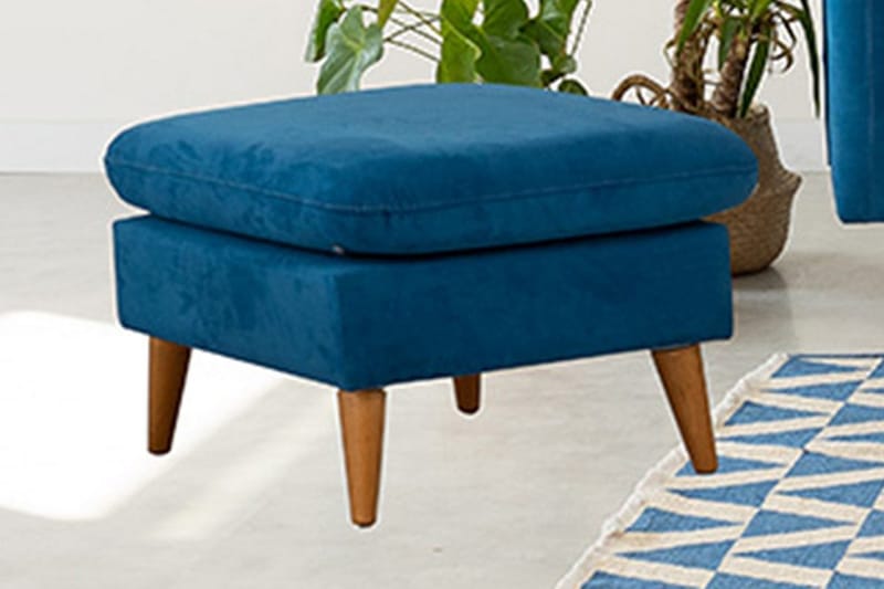 Faulman Fotpall - Blå - Möbler - Stolar & fåtöljer - Pall & puff - Fotpall