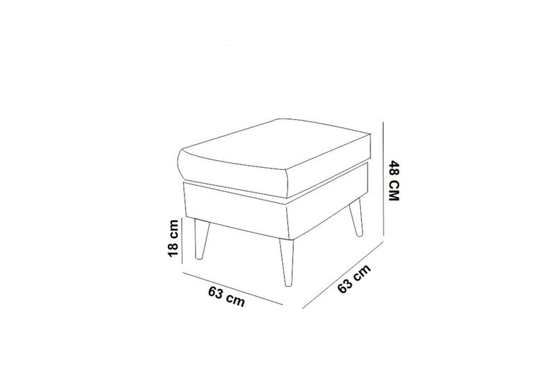 Faulman Fotpall - Brun - Möbler - Stolar & fåtöljer - Pall & puff - Fotpall