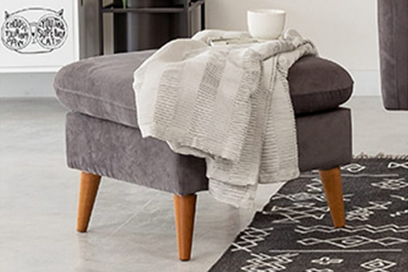 Faulman Fotpall - Grå - Möbler - Stolar & fåtöljer - Pall & puff - Fotpall