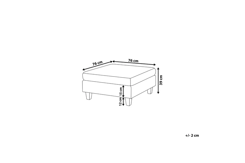 Fevik Fotpall 76|76 cm - Beige - Möbler - Stolar & fåtöljer - Pall & puff - Fotpall