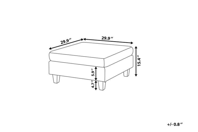 Fevik Fotpall 76|76 cm - Grå - Möbler - Stolar & fåtöljer - Pall & puff - Fotpall