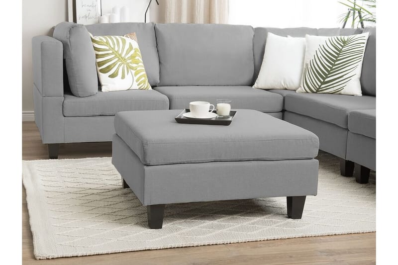 Fevik Fotpall 76|76 cm - Grå - Möbler - Stolar & fåtöljer - Pall & puff - Fotpall