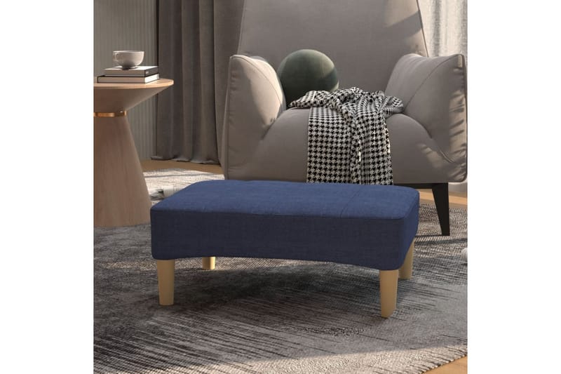 Fotpall blå 78x56x32 cm tyg - Blå - Möbler - Stolar & fåtöljer - Pall & puff - Fotpall