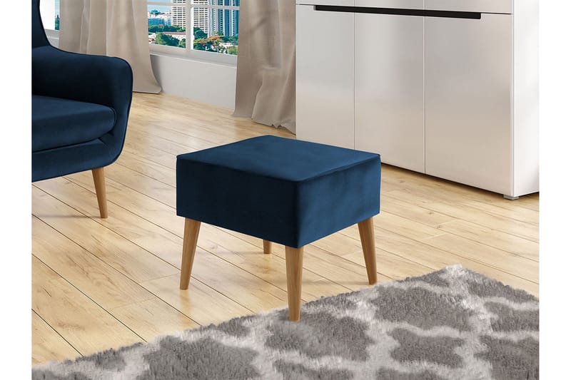 Fotpall - Blå - Möbler - Stolar & fåtöljer - Pall & puff - Fotpall