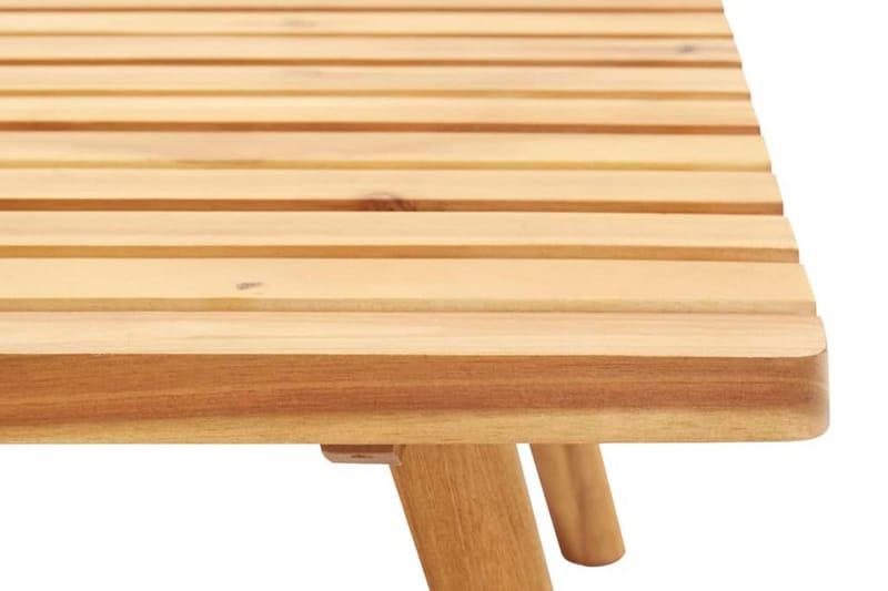 Fotpall för trädgården med dyna 60x60x29 cm massiv akacia - Brun - Möbler - Stolar & fåtöljer - Pall & puff - Fotpall