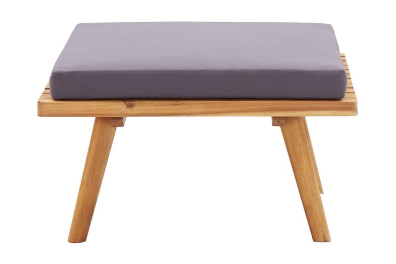 Fotpall för trädgården med dyna 60x60x29 cm massiv akacia - Brun - Möbler - Stolar & fåtöljer - Pall & puff - Fotpall