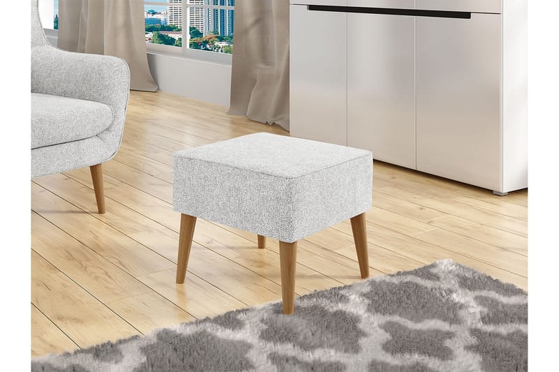 Fotpall - Grå - Möbler - Stolar & fåtöljer - Pall & puff - Fotpall