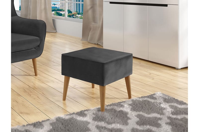 Fotpall - Grå - Möbler - Stolar & fåtöljer - Pall & puff - Fotpall