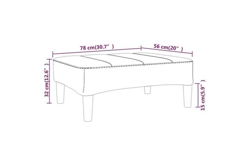 Fotpall grön 78x56x32 cm tyg - Grön - Möbler - Stolar & fåtöljer - Pall & puff - Fotpall