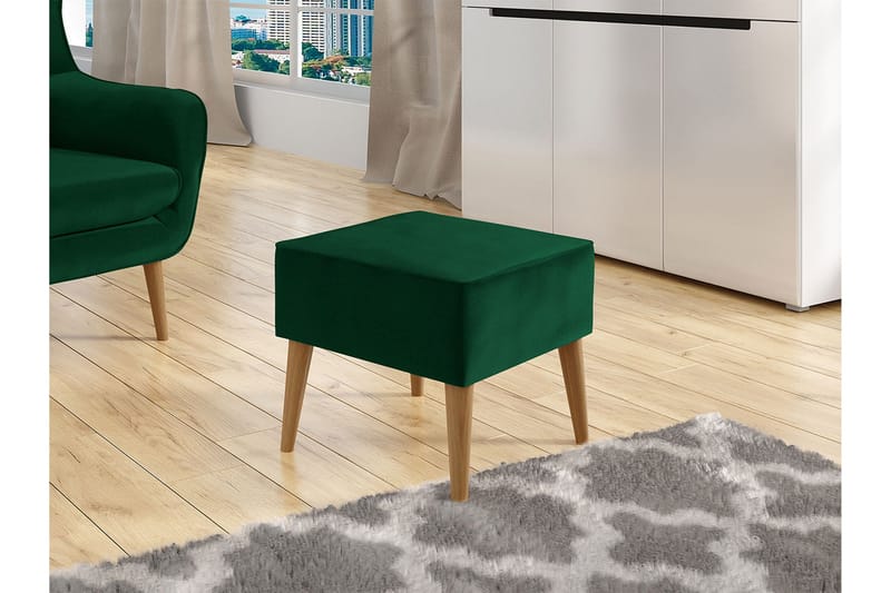 Fotpall - Grön - Möbler - Stolar & fåtöljer - Pall & puff - Fotpall