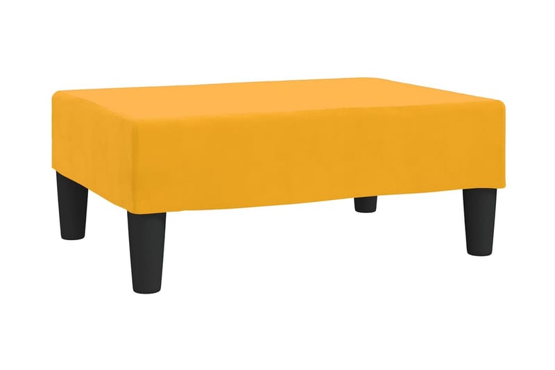Fotpall gul 78x56x32 cm sammet - Gul - Möbler - Stolar & fåtöljer - Pall & puff - Fotpall
