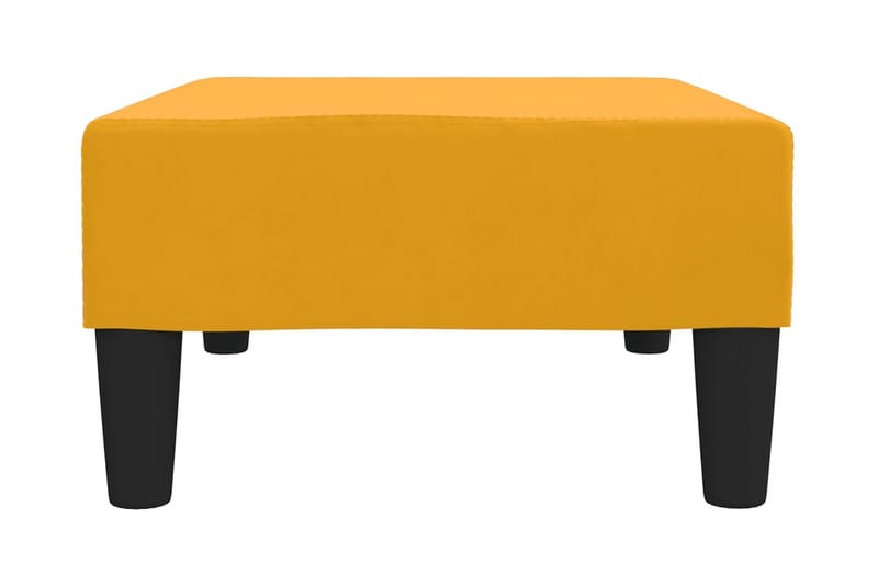 Fotpall gul 78x56x32 cm sammet - Gul - Möbler - Stolar & fåtöljer - Pall & puff - Fotpall