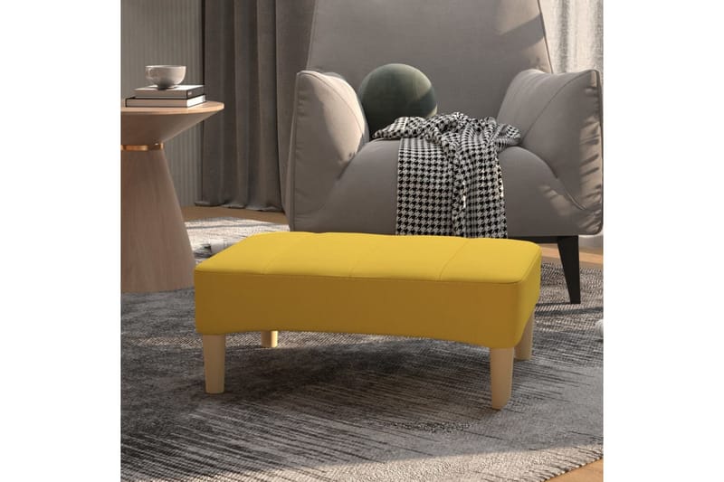 Fotpall gul 78x56x32 cm tyg - Gul - Möbler - Stolar & fåtöljer - Pall & puff - Fotpall