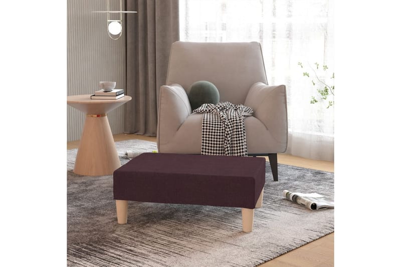 Fotpall lila 78x56x32 cm tyg - Lila - Möbler - Stolar & fåtöljer - Pall & puff - Fotpall