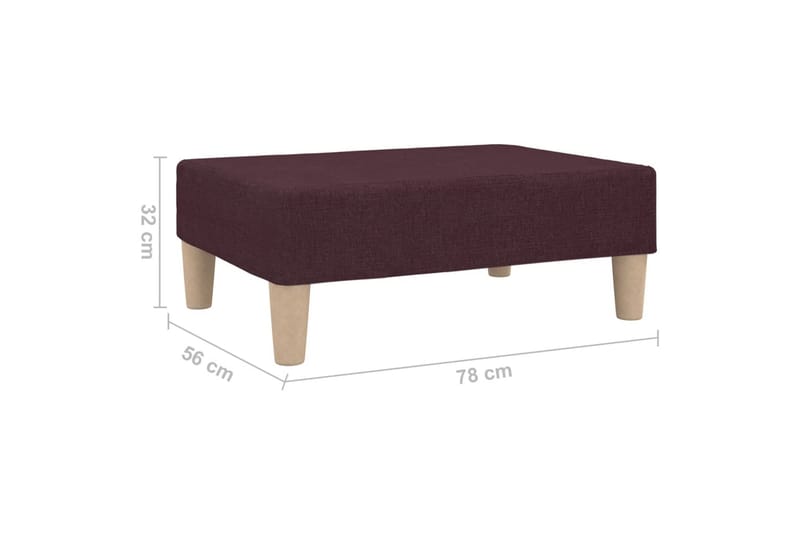 Fotpall lila 78x56x32 cm tyg - Lila - Möbler - Stolar & fåtöljer - Pall & puff - Fotpall