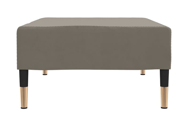 Fotpall ljusgrå 78x56x32 cm sammet - Ljusgrå - Möbler - Stolar & fåtöljer - Pall & puff - Fotpall