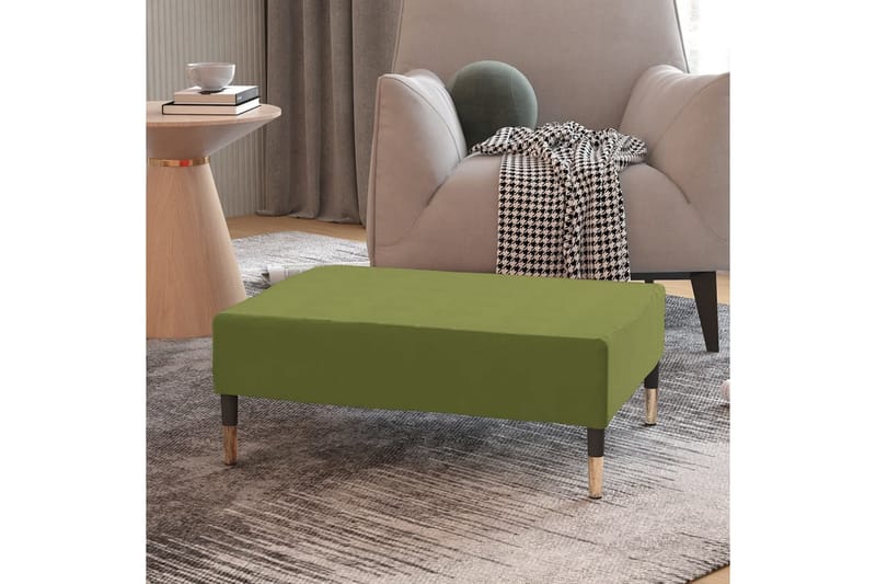 Fotpall ljusgrön 78x56x32 cm sammet - Ljusgrön - Möbler - Stolar & fåtöljer - Pall & puff - Fotpall