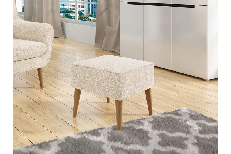Fotpall LORD - Beige - Möbler - Stolar & fåtöljer - Pall & puff - Fotpall