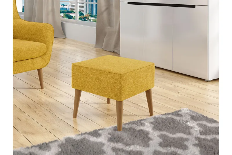 Fotpall LORD - Gul - Möbler - Stolar & fåtöljer - Pall & puff - Fotpall