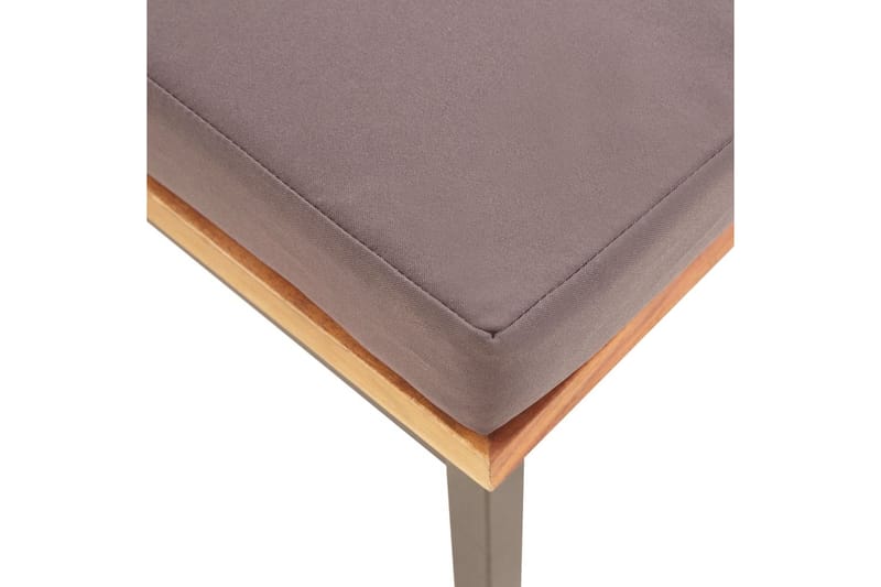Fotpall med dyna 66x66x36 cm massivt akaciaträ mörkgrå - Grå - Möbler - Stolar & fåtöljer - Pall & puff - Fotpall