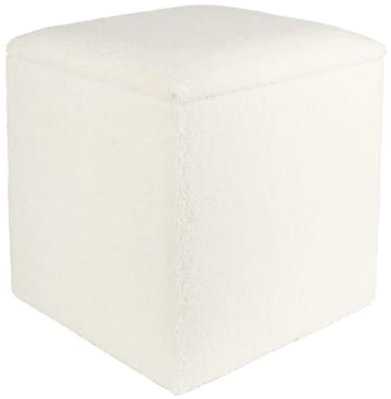 Fotpall med förvaring i teddy tyg - Vit - Möbler - Stolar & fåtöljer - Pall & puff - Fotpall - Fotpall med förvaring