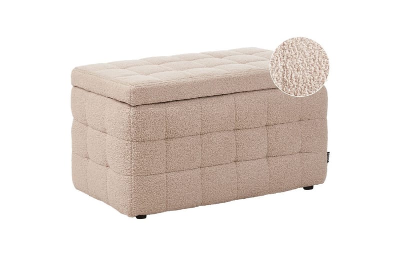 Fotpall Michigan Beige - Beige - Möbler - Stolar & fåtöljer - Pall & puff - Fotpall - Chesterfield fotpall