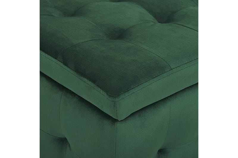 Fotpall Michigan Grön - Grön - Möbler - Stolar & fåtöljer - Pall & puff - Fotpall - Chesterfield fotpall