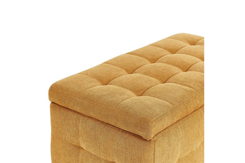 Fotpall Michigan Gul - Gul - Möbler - Stolar & fåtöljer - Pall & puff - Fotpall - Chesterfield fotpall