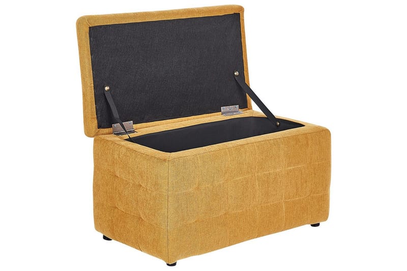 Fotpall Michigan Gul - Gul - Möbler - Stolar & fåtöljer - Pall & puff - Fotpall - Chesterfield fotpall