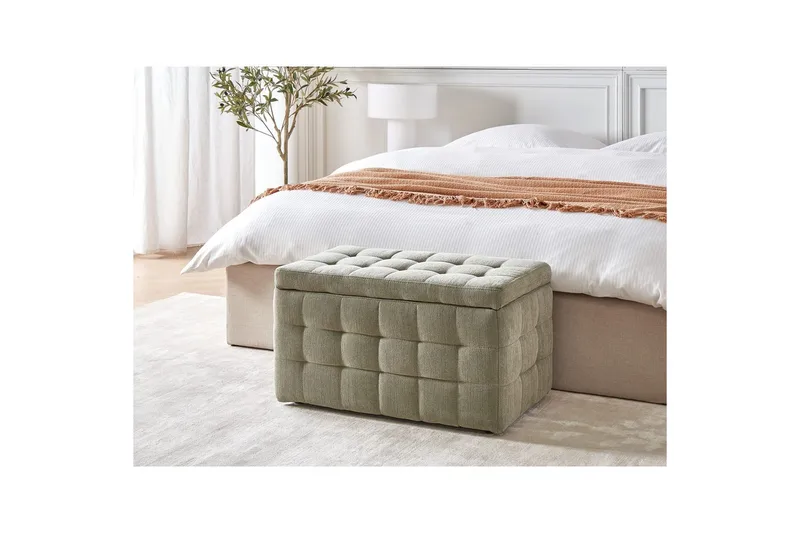 Fotpall Michigan Olivgrön - Olivgrön - Möbler - Stolar & fåtöljer - Pall & puff - Fotpall - Chesterfield fotpall