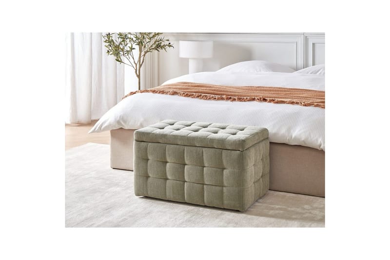 Fotpall Michigan Olivgrön - Olivgrön - Möbler - Stolar & fåtöljer - Pall & puff - Fotpall - Chesterfield fotpall