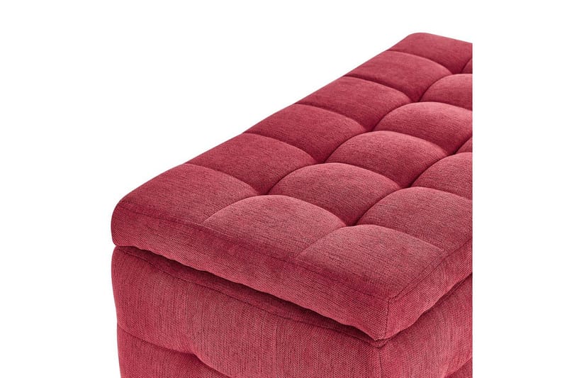 Fotpall Michigan Röd - Röd - Möbler - Stolar & fåtöljer - Pall & puff - Fotpall - Chesterfield fotpall