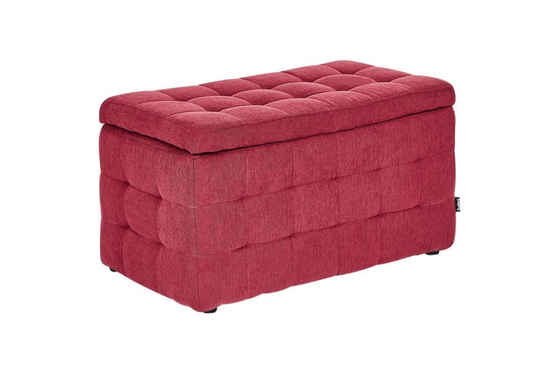 Fotpall Michigan Röd - Röd - Möbler - Stolar & fåtöljer - Pall & puff - Fotpall - Chesterfield fotpall