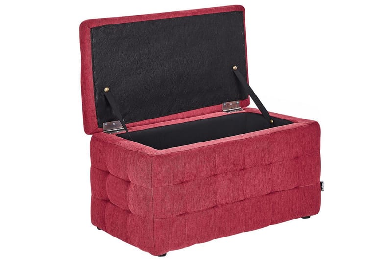 Fotpall Michigan Röd - Röd - Möbler - Stolar & fåtöljer - Pall & puff - Fotpall - Chesterfield fotpall