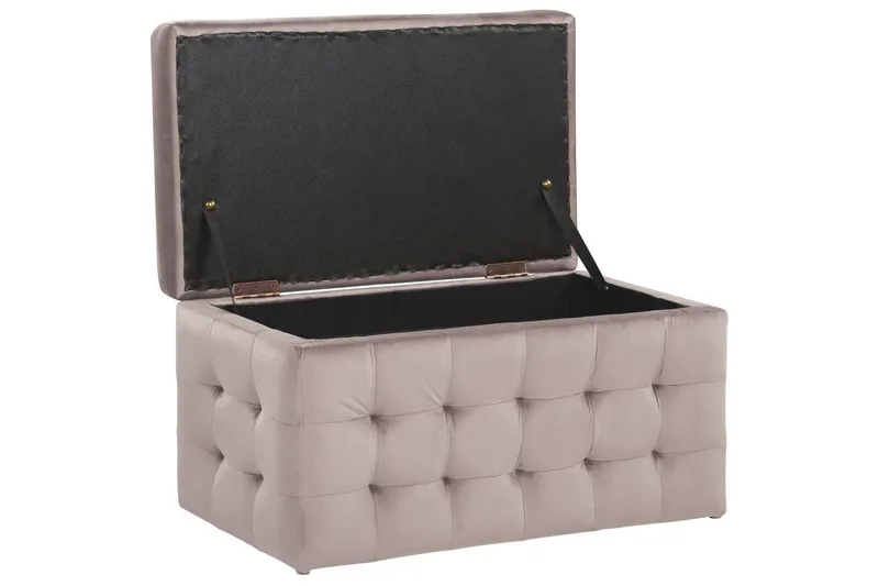 Fotpall Michigan Rosa - Rosa - Möbler - Stolar & fåtöljer - Pall & puff - Fotpall - Chesterfield fotpall