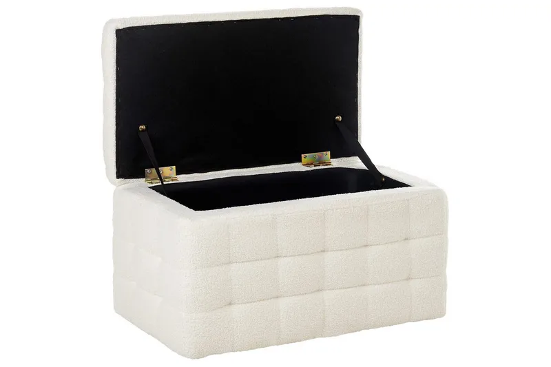 Fotpall Michigan Vit - Vit - Möbler - Stolar & fåtöljer - Pall & puff - Fotpall - Chesterfield fotpall