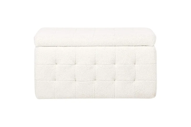 Fotpall Michigan Vit - Vit - Möbler - Stolar & fåtöljer - Pall & puff - Fotpall - Chesterfield fotpall